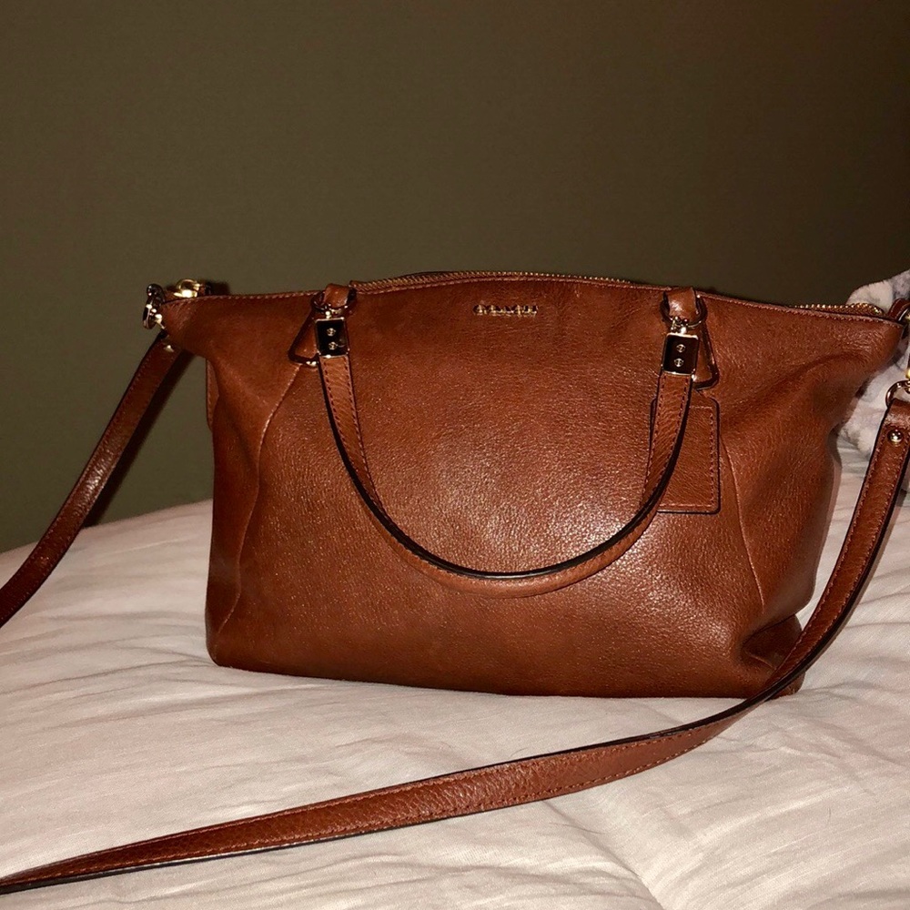 Coach Kelsey Satchel in Saddle/Gold